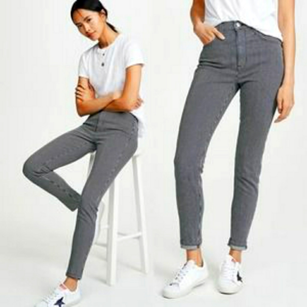 NWT BLDWN Baldwin Anthropologie Ultra High Rise Striped Skinny Jean, sz 29
